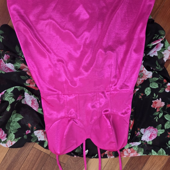 Wild Fable Hot Pink Mini Dress With Rose Cover - Picture 3 of 7